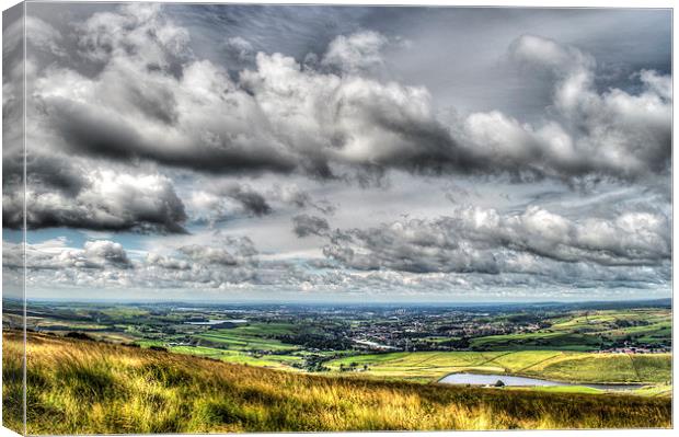 View over Rochdale Canvas Print by Darren Eves