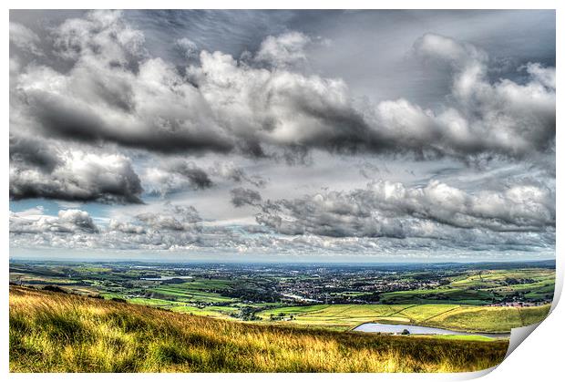 View over Rochdale Print by Darren Eves