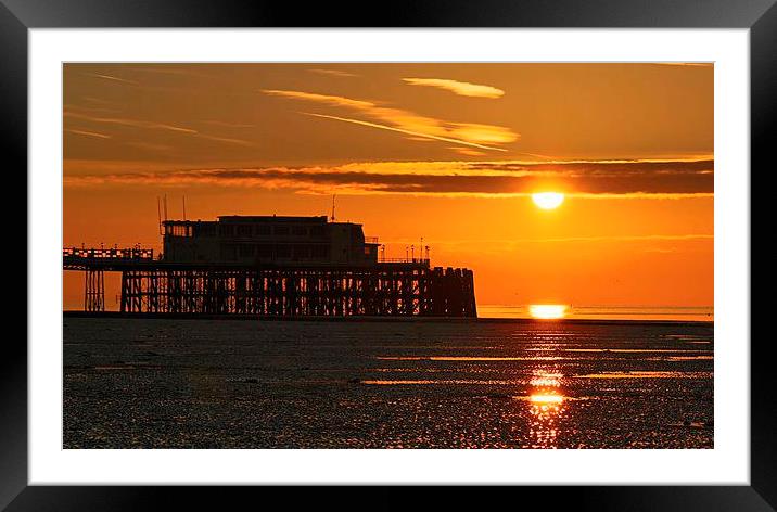 Sunrise Worthing Pier Framed Mounted Print by Amanda Tricker