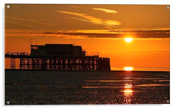 Sunrise Worthing Pier Acrylic by Amanda Tricker
