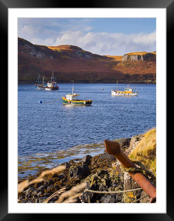 Skye Fishing Boats, Skye, Scotland, UK Framed Mounted Print by Mark Llewellyn