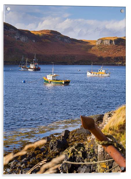 Skye Fishing Boats, Skye, Scotland, UK Acrylic by Mark Llewellyn