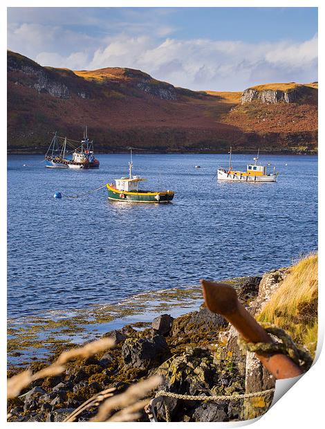 Skye Fishing Boats, Skye, Scotland, UK Print by Mark Llewellyn
