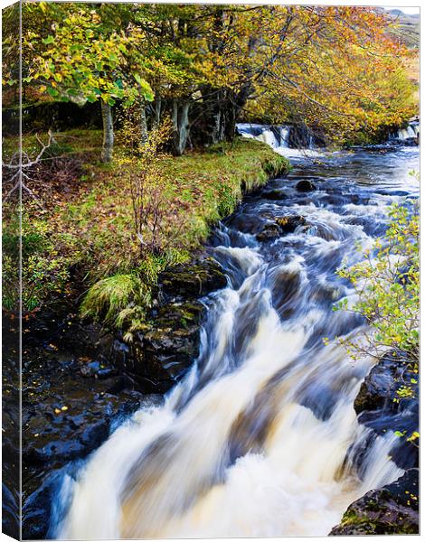 Glenbrittle Waterfall, Skye, Scotland, UK Canvas Print by Mark Llewellyn
