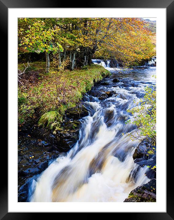 Glenbrittle Waterfall, Skye, Scotland, UK Framed Mounted Print by Mark Llewellyn