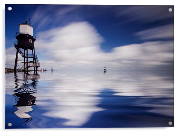 Dovercourt Essex Lighthouse Acrylic by David French