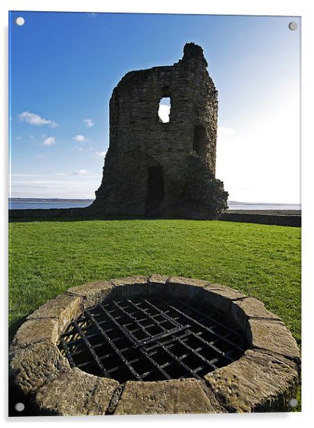 Flint Castle Acrylic by Richard Penlington