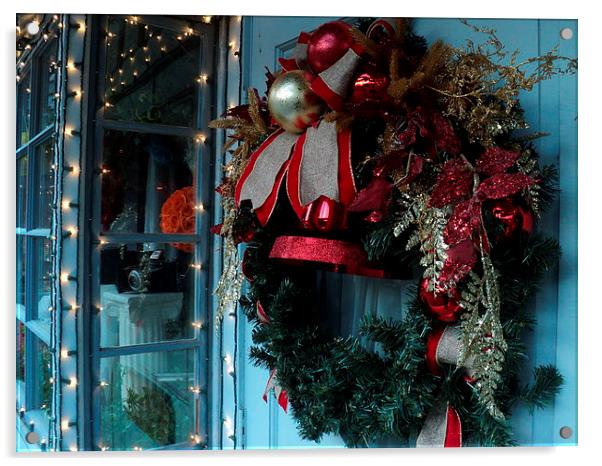 Wreath  at the Store Acrylic by Pics by Jody Adams