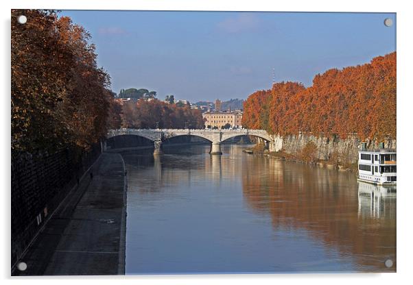 Ponte Mazzini Acrylic by Tony Murtagh