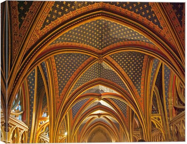 Sainte-Chapelle vaulted roof Canvas Print by Alan Pickersgill