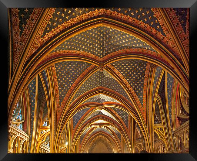 Sainte-Chapelle vaulted roof Framed Print by Alan Pickersgill