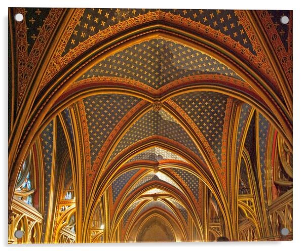 Sainte-Chapelle vaulted roof Acrylic by Alan Pickersgill
