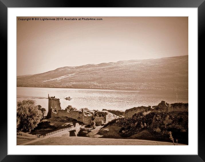 Urquhart Castle , Loch Ness Framed Mounted Print by Bill Lighterness