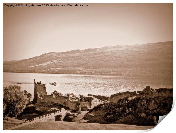 Urquhart Castle , Loch Ness Print by Bill Lighterness