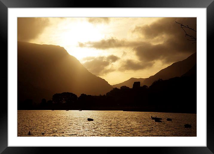 Llyn Padarn Sunrise Framed Mounted Print by Gail Johnson