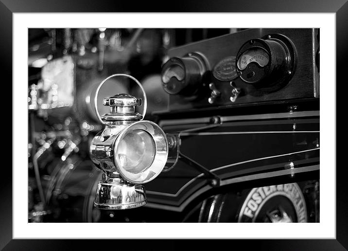 Traction Lighting in mono Framed Mounted Print by Rob Hawkins