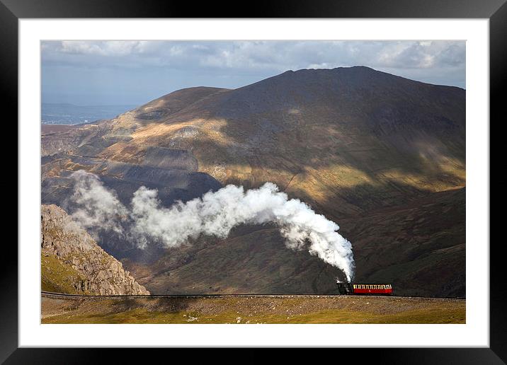 Snowdon Mountain Railway Framed Mounted Print by Gail Johnson
