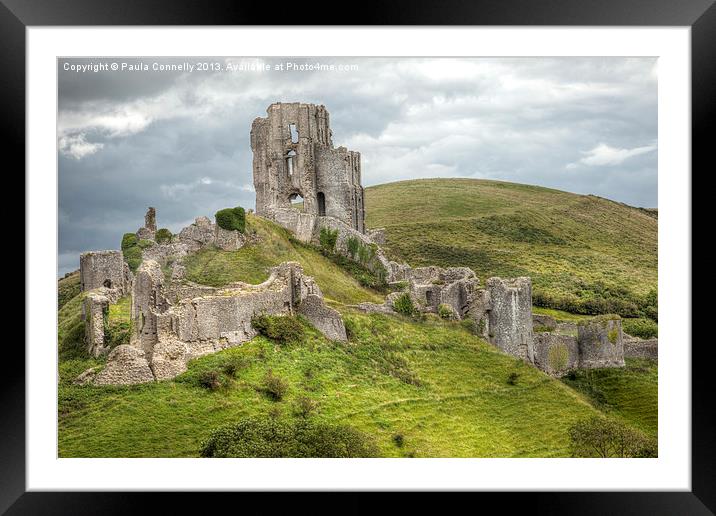 Corfe Castle, Dorset Framed Mounted Print by Paula Connelly