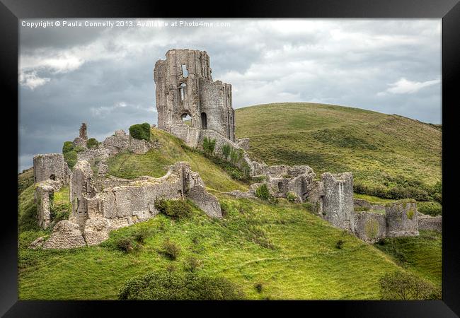 Corfe Castle, Dorset Framed Print by Paula Connelly