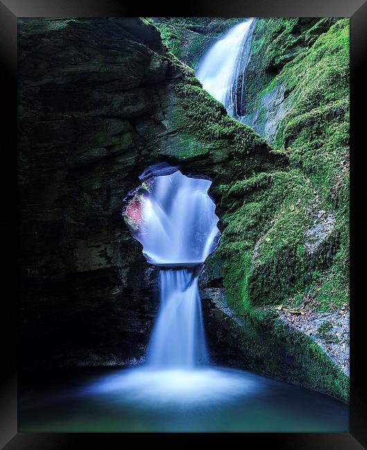 St Nectans Glen Waterfall, Cornwall Framed Print by Andy Redhead