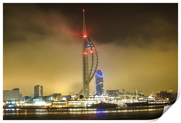 spinnaker tower portsmouth Print by nick wastie