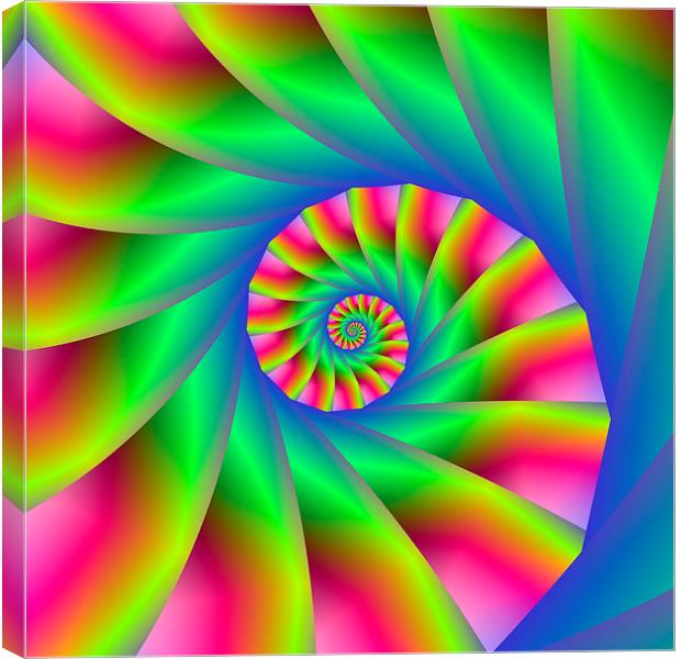 Psychedelic Spiral Steps Canvas Print by Colin Forrest