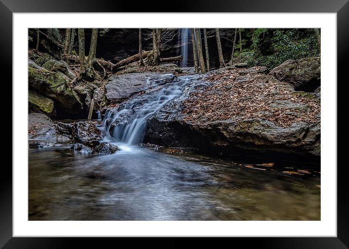Cucumber Falls Framed Mounted Print by Lou Divers