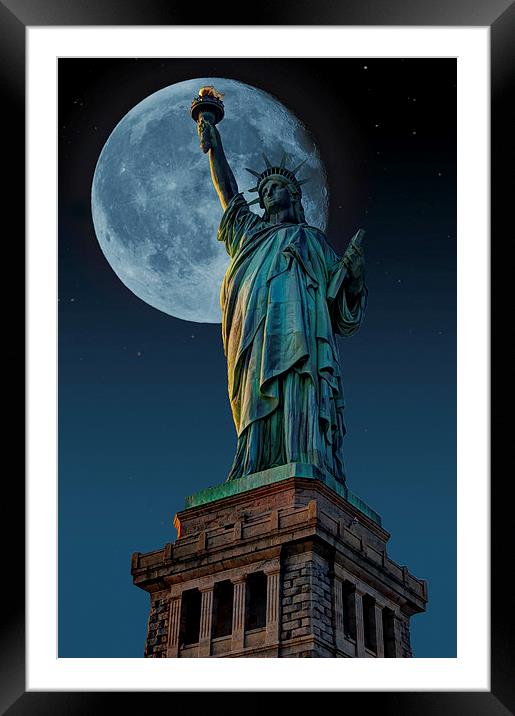Liberty Moon Framed Mounted Print by Steve Purnell
