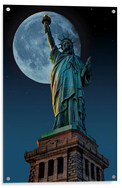 Liberty Moon Acrylic by Steve Purnell