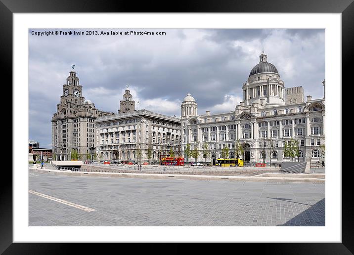 Liverpools Three Graces Framed Mounted Print by Frank Irwin