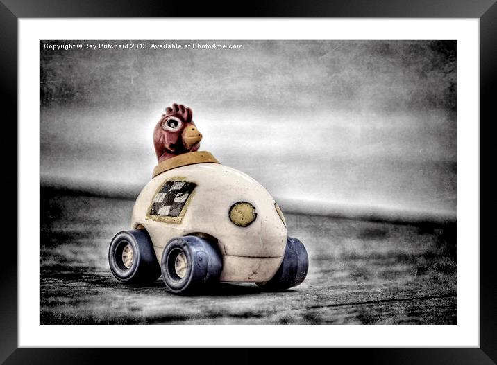 Vintage Toy Car Framed Mounted Print by Ray Pritchard