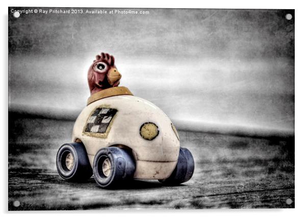 Vintage Toy Car Acrylic by Ray Pritchard