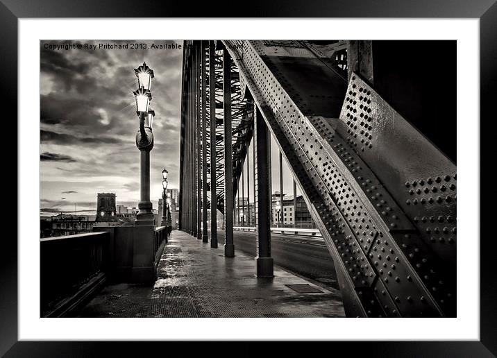 Walk Over The Tyne Bridge Framed Mounted Print by Ray Pritchard