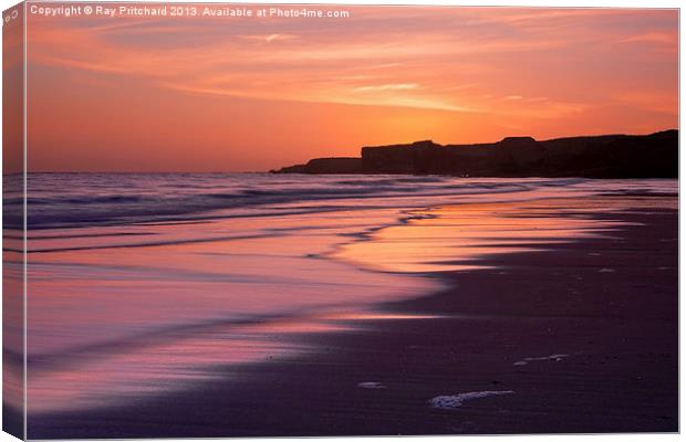 Sunrise over the Sand Canvas Print by Ray Pritchard