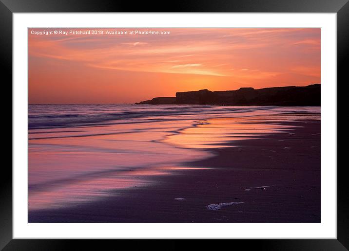 Sunrise over the Sand Framed Mounted Print by Ray Pritchard