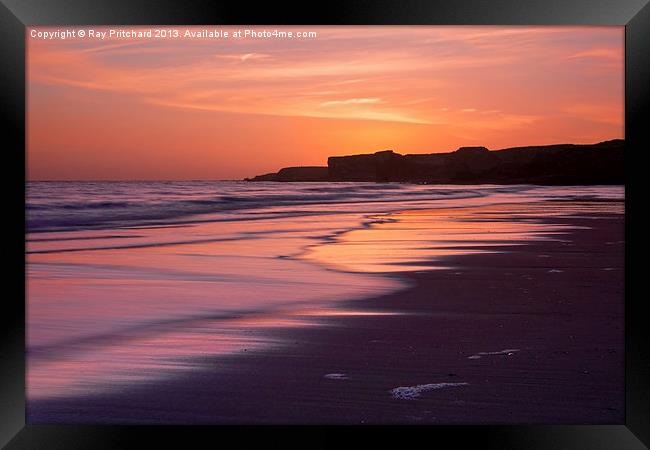 Sunrise over the Sand Framed Print by Ray Pritchard