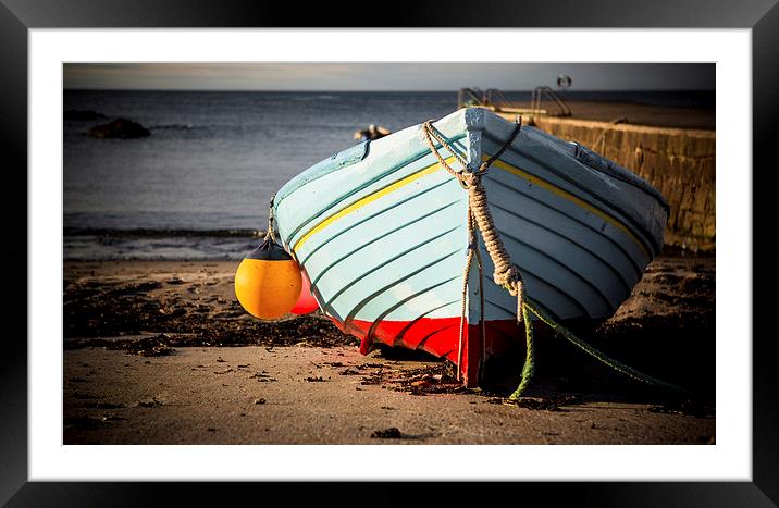 Boat in Summer Evening Light Framed Mounted Print by Malcolm Smith