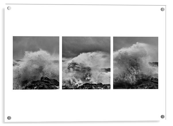 Storm Triptych Acrylic by Malcolm Smith