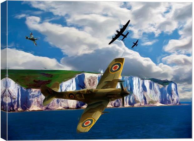 Battle of Britain (paint effect) Canvas Print by Neil Ravenscroft