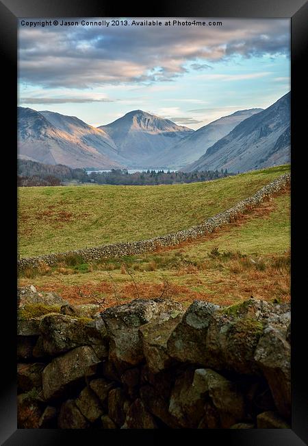 A Glimpse Of Wastwater Framed Print by Jason Connolly