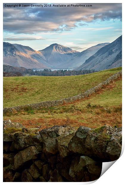 A Glimpse Of Wastwater Print by Jason Connolly