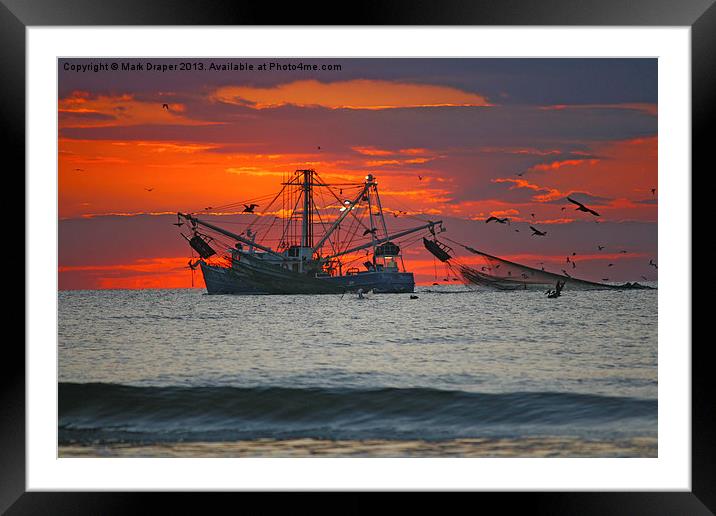 Gone Fishing Framed Mounted Print by Mark Draper
