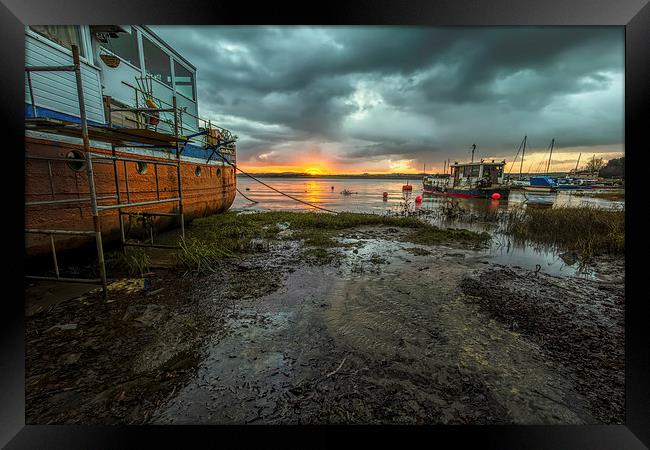 River Taw Sunrise Framed Print by Dave Wilkinson North Devon Ph
