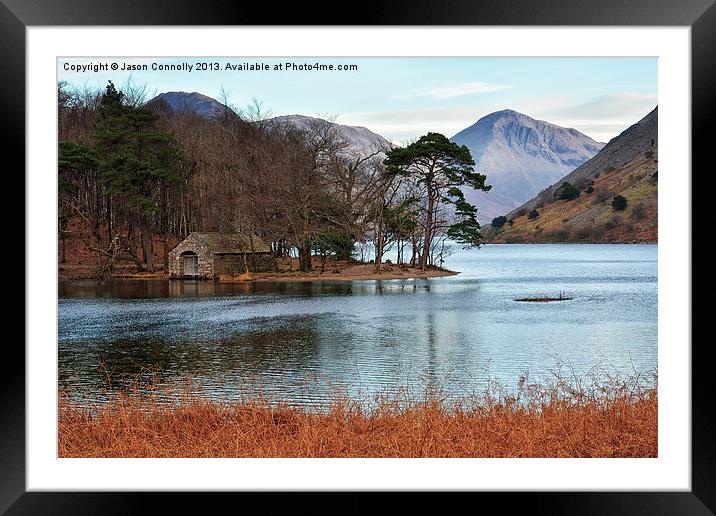 Wastwater Boathouse Framed Mounted Print by Jason Connolly
