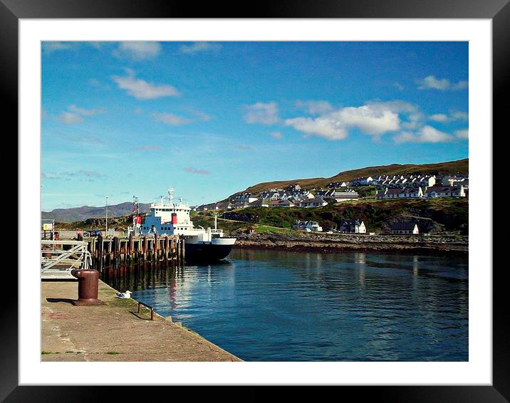 Mallaig and Ferry Framed Mounted Print by Bill Lighterness