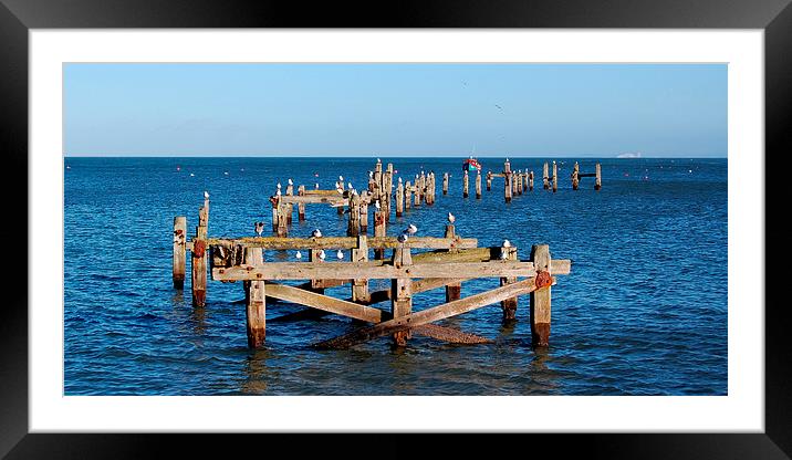 Swanage Old Pier Framed Mounted Print by Stephen Oakley