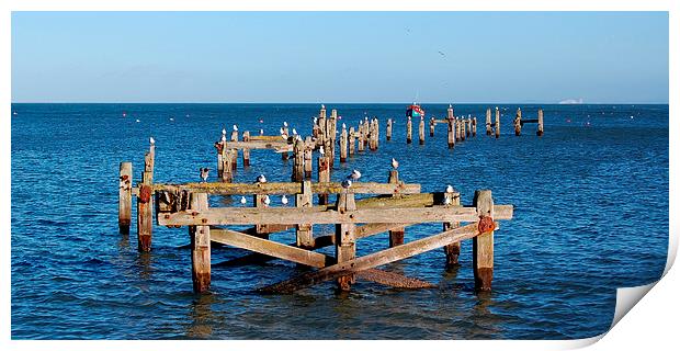 Swanage Old Pier Print by Stephen Oakley