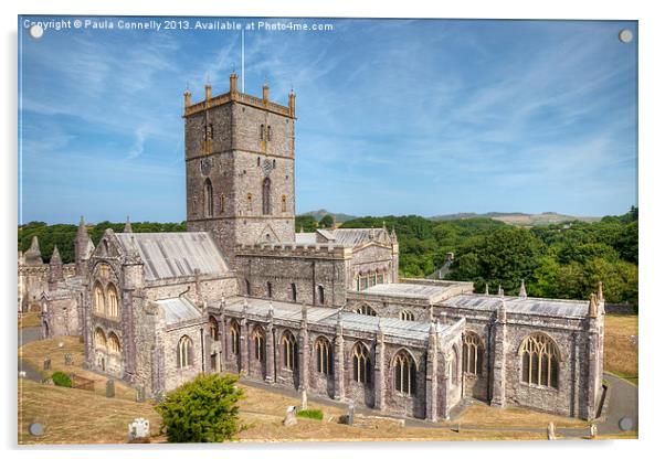 St Davids Cathedral Acrylic by Paula Connelly