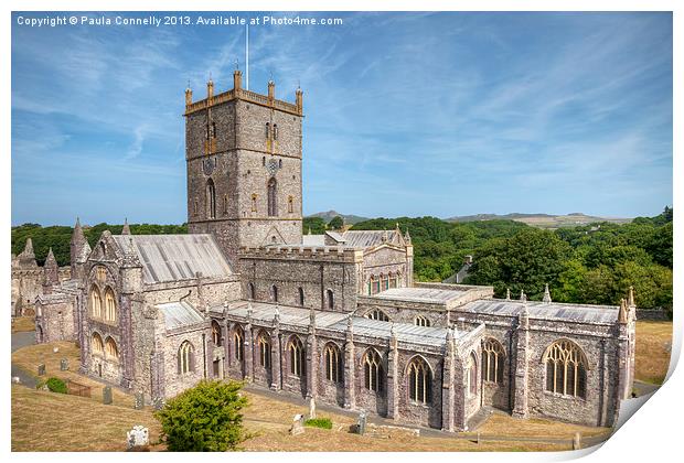 St Davids Cathedral Print by Paula Connelly