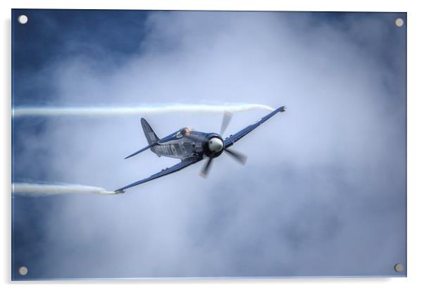 Hawker Sea Fury Acrylic by Nigel Bangert